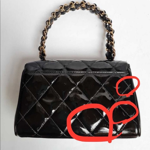 🛑SOLD🛑 VERY RARE VINTAGE CHANEL MINI BAG WITH TOP HANDLE - Picture 8 of 14